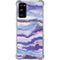 Blue Violet Watercolor Geode Galaxy S20 FE Clear Case